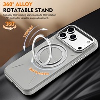 Étui de téléphone pour iPhone 13 14 15 16 18 Pro Max et compatible avec 17 Pro, étui de téléphone avec support rotatif magnétique en TPU