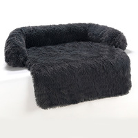 Lit pour chien Offre Spéciale luxe personnalisé en gros doux chaud longue peluche motif solide haute qualité fausse fourrure lavable canapé pour animaux de compagnie lit apaisant