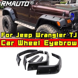 Pour Jeep Wrangler TJ : Garnitures d'ailes de roue, kit carrosserie pour sourcils de roue, élargisseurs d'ailes, pièces extérieures - Product Image 1