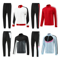 Nouvelle Collection 2024-2025 – Ensemble Hiver Paris à Manches Longues – Survêtement Homme en Tissu Polyester Imprimé par Transfert Thermique 280g avec Veste à Poches