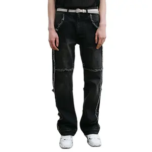 DiZNEW Пользовательские Оптовые американские мужские джинсы рок возрождение
