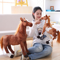 Mignonne Grande Simulation Cheval de Sudation Poupée en Peluche Poupée Cadeau d'Anniversaire Fille