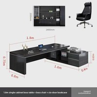 WJG-251X Meuble de rangement en bois pour bureau de direction avec serrure, noir, design minimaliste moderne, armoire haute pour documents et bibliothèque