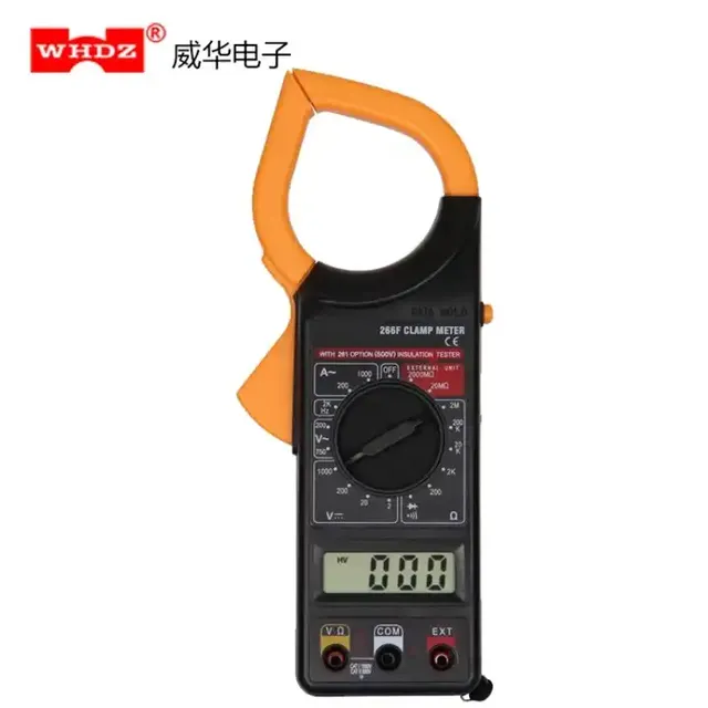 VLUUKE 266F Clamp Meter with Frequency Test Measures DC Current Parameters 1000A Max DC/AC Current Digital Display