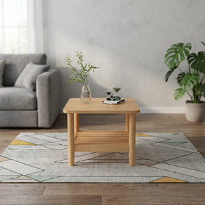 Modern Wood Coffee <b>Table</b> <b>With</b> Storage <b>Shelf</b> Scandinavian Design Living Room Furniture - Product Image 3