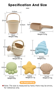 Set di Giocattoli <span class=keywords><strong>da</strong></span> Spiaggia per Bambini con Logo Personalizzato, Secchiello e Paletta in Silicone Senza BPA per Esterni - Product Image 3