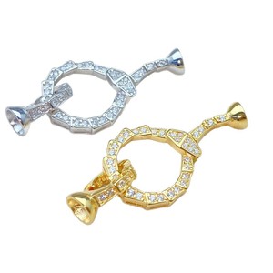 Collier chaîne en argent pur S925 fait main, à simple rangée, pour pull, accessoire de mode DIY, boucle à perles, modèle Wenchi 24811 - Product Image 5