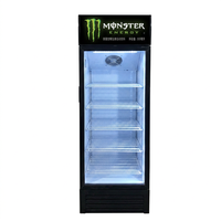 Vitrine réfrigérée ouverte multi-niveaux pour boissons avec porte en verre