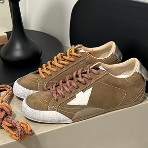 High quality Retro <b>Canvas</b> board shoes Designer Leather Flat Sports Shoes for Men Women Five-pointed Star Casual Walking Shoes - Product Image 1