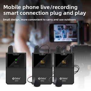 Piccolo ape C in metallo senza fili Lavalier microfono a condensatore interviste all'aperto Live Streaming Video Shooting per fotocamera DSLR telefono - Product Image 3