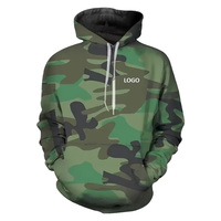 Sweat-shirt à capuche unisexe surdimensionné à manches longues en camouflage lourd avec logo personnalisé 200-580 g/m² pour hommes
