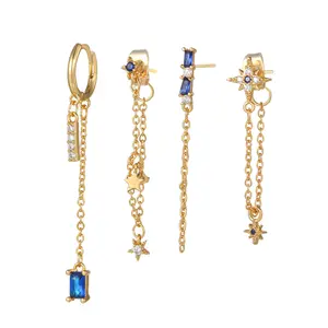 Wholesale screw jewelry minimal dainty womens dangle earrings 18k ear cuff silver simple sterling metal full ear cuff jewelry