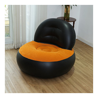Canapé gonflable pliable moderne en PVC floqué pour chambre à coucher, salon, camping en plein air