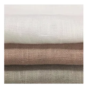 Kain Linen 100% Warna Alami Lembut untuk Tirai dan Sofa Pelapis Cuci dan Dicetak