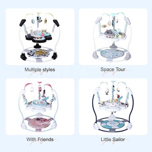 Pullover Übungen für Baby Runde Baby Hochstuhl <span class=keywords><strong>LADIDA</strong></span> Baby Swing Bouncer Spielzeug mit Musik Activity Center Räder Kleinkind Walker - Product Image 5