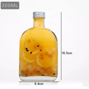 Biểu Tượng Tùy Chỉnh In Ấn 300Ml 330Ml Xoài Lê Trái Cây Rau Nước Trái Cây Chai Thủy Tinh Cho Nước Trái Cây Với Nắp Và Rơm Cho Doanh Nghiệp - Product Image 2