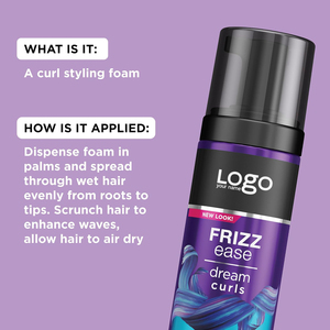 <span class=keywords><strong>Mousse</strong></span> Coiffante Anti-Frisottis Marque Blanche pour Boucles Définies et Ondulations Naturelles – <span class=keywords><strong>Mousse</strong></span> Coiffante <span class=keywords><strong>Dream</strong></span> Curls Air Dry Waves pour Cheveux Bouclés et Ondulés - Product Image 5