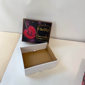 Barquettes en carton ondulé durable pour l'emballage des pommes, des fraises, des fruits, emballages en matériaux recyclés, boîtes - Product Image 2