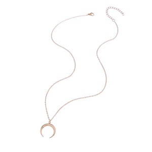 Elegante collana pendente mezza luna in acciaio inossidabile placcato oro dolce nuova catena femminile gioielli <span class=keywords><strong>per</strong></span> regalo di amici - Product Image 6