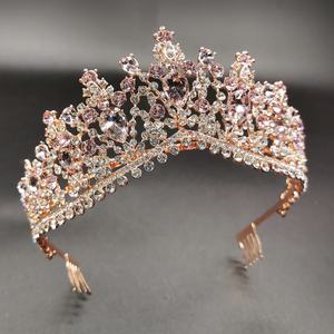 Nouvelle couronne de mariée Baroque Vintage élégante faite à la main 2022, couronne de fête diadème pour mariage - Product Image 1