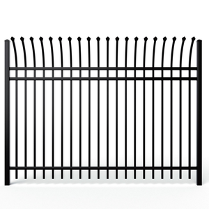 Oferta Especial: Valla de Seguridad de Metal Corrugado con Piquetes Soldados, Paneles de Acero con Parte Superior Curvada en Tubo Negro, Hermosos y a Buen Precio - Product Image 2