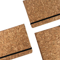 Bloc-notes en liège imprimé A5 en gros avec couverture colorée et bande élastique |   Carnet promotionnel personnalisé à couverture souple, cadeau de bureau