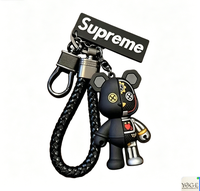 Nouveau porte-clés mécanique en époxy petit ours, personnalisé, dessin animé, pour couple, sac unisexe, pendentif créatif, ornement
