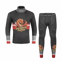 Protège-cou de hockey à manches longues, couche de base de protection pour le hockey, vêtements de hockey OEM en gros