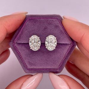 Premium Diamond <b>Stud</b> <b>Earrings</b> for Women 925 Sterling <b>Silver</b> Brilliant Luxury Elegant Fine Jewelry Birthday Anniversary Gift - Product Image 1