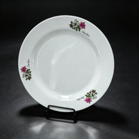 Assiettes en mélamine rondes imprimées fleurs, durables, résistantes au lave-vaisselle, pour restaurant, dîner, fête, pique-nique, vente en gros
