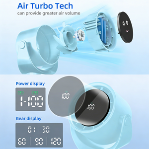 Mini Ventilador de Escritorio Portátil con Pantalla Digital, Mini Ventilador Recargable de 4000 mAh para Hogar, Oficina y Dormitorio - Product Image 6