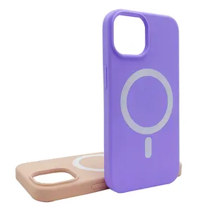 for iPhone 15 Pro Plus Pro Max silicone wireless charging magnetic durable custom phone case