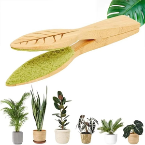 Pinzas de Limpieza de Hojas LM LM25534, Cepillo de Limpieza de Plantas Verdes Portátil, Mango Ergonómico de Diseño de Madera, Eliminación Eficiente - Product Image 4