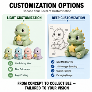 Figurine de dinosaure personnalisée Star Hug en vinyle, jouet artistique, figurine d'action de collection OEM ODM, produit d'usine de collection - Product Image 4