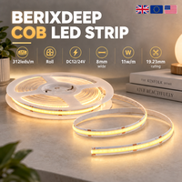 Bande LED COB en rouleau, 312 LED/m, 8 mm de large, 24 V, 19,23 mm de découpe, flexible, dimmable, CRI92+, IP20, éclairage LED découpable pour chambre et cuisine