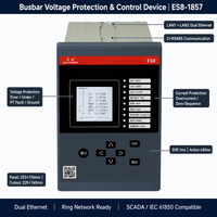 Relé de Protección de Voltaje para Barras Colectoras EastSong ES8, Trifásico, Doble Ethernet LAN1+LAN2, Red en Anillo RS485, Modbus/IEC61850, Protección Contra Sobretensión