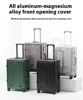 Valise à roulettes tout aluminium 20 pouces, bagage cabine multifonction, coque rigide approuvée par les compagnies aériennes, roues à 360 degrés