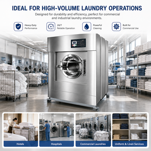 Laveuse-sécheuse industrielle tout-en-un 25 kg à économie d'énergie entièrement automatique 1. Lavage entièrement automatique - Product Image 3
