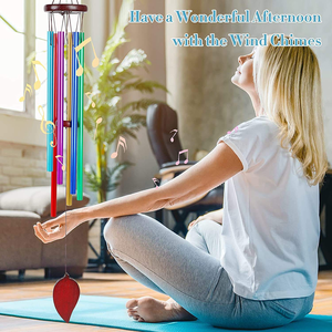 Vente en gros de carillons éoliens pour la décoration extérieure élégante Porche en métal et en bois de haute qualité Jardins et carillons éoliens commémoratifs - Product Image 3
