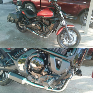 Slip 0n tubo di collegamento anteriore sistemi di scarico completi tubo per Kawasaki <span class=keywords><strong>Vulcan</strong></span> <span class=keywords><strong>S</strong></span> 650 650S S650 VN650 EN650 2015 2016 2017 2018 <span class=keywords><strong>2019</strong></span> anno - Product Image 4