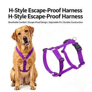 Cross-border new diving material I-shaped <b>pet</b> chest <b>harness</b> waistcoat medium large shiba dog golden fur dog traction rope - Product Image 5
