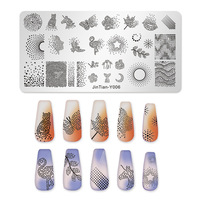 Dessin animé Nail Art estampage plaques en acier inoxydable modèle ongles transfert impression plaque bricolage ongles beauté outils