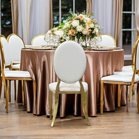 Chaise en métal empilable pour événements, mariages et banquets, en acier inoxydable, imperméable, pour l'extérieur, avec coussins, prix de gros