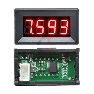 Voltímetro Digital LED de 4 dígitos, medidor de voltaje de motocicleta y coche, Monitor Detector de voltaje de batería de litio, 3 cables, 0-100V, CC, 4 bits