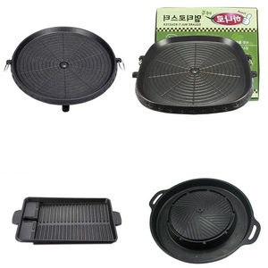 Piastra per Barbecue da Campeggio Antiaderente, Griglia Reversibile a Due Bruciatori in Ghisa e Alluminio, Piastra Portatile per Grigliare - Product Image 6
