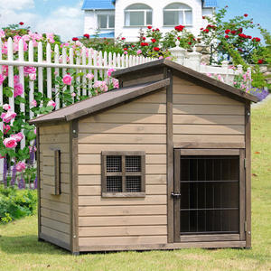 Massief houten universele hondenkennel, anti-corrosie, bescherming tegen regen en zon, warmte-isolatie voor alle seizoenen - geen montage vereist - Product Image 2