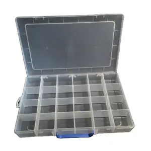 Wholesale Adjustable 24 Compartment Plastic Storage Box