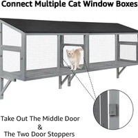 Vente transfrontalière : Nouvelle cage-villa pour chat d'extérieur, pour balcon, grand espace, imperméable et isolante