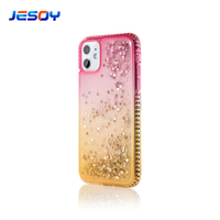 Coque de téléphone portable à paillettes, personnalisé, de styliste, rose antichoc, en diamant scintillant, pour Iphone 11 Galaxy S10
