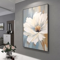 Impression d'art moderne personnalisée, fleurs, toile murale pour salon, avec cadre en métal, peintures acryliques UV suspendues, décoration pour la maison et l'hôtel